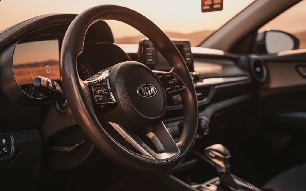Kia Cerato 2020 interior view showing trim rental Dubai