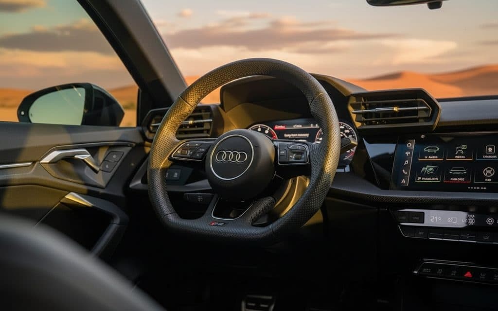 Audi Rs3 2023 interior view showing trim
