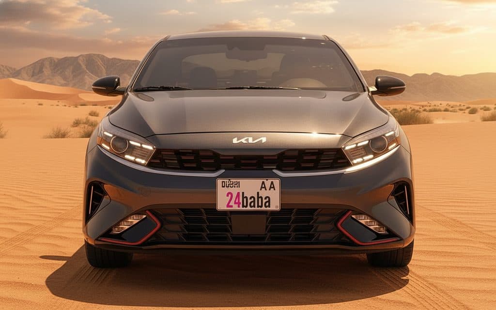 Kia Forte 2023 Grey front view with headlights