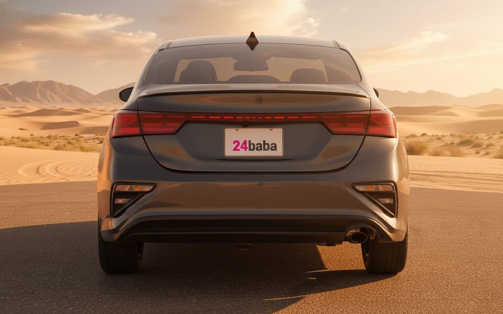 Kia Forte 2023 Grey rear view showing taillights