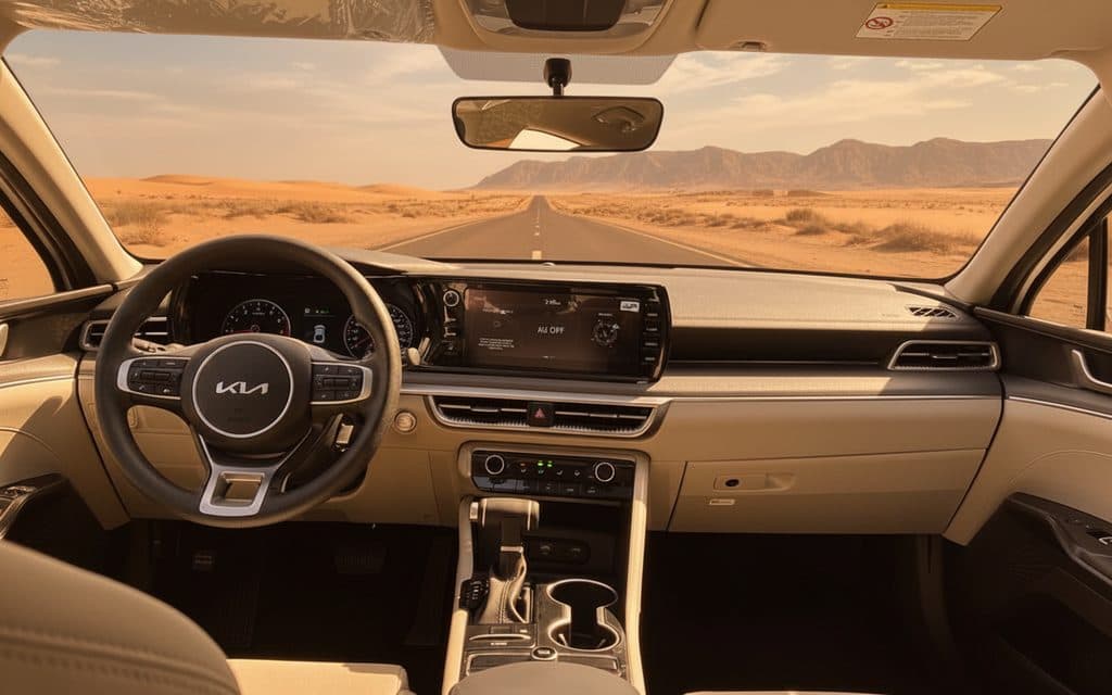 Kia K5 2023 interior view showing trim