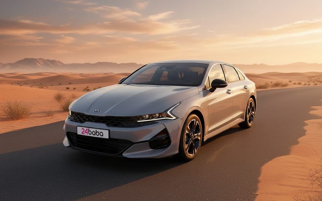 Kia K5 2021 Grey - affordable rent in dubai