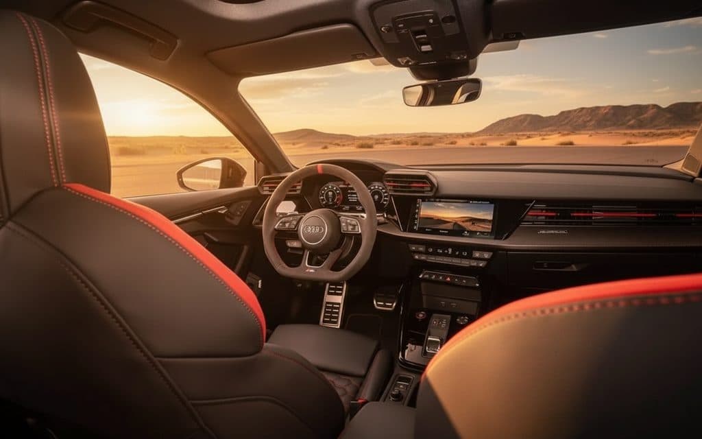 Audi Rs3 2023 interior view showing trim