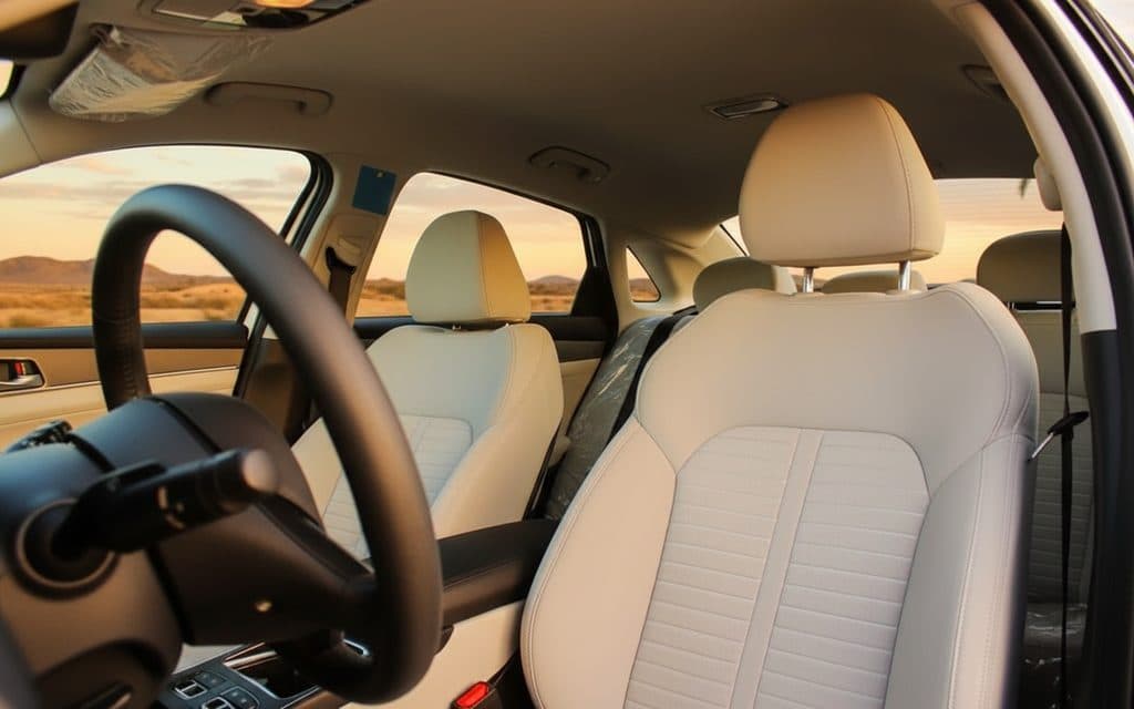 Kia K5 2023 leather seats and cabin