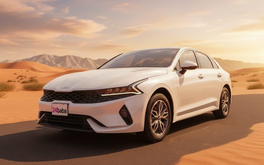 Hire Kia K5 2023 White in Dubai