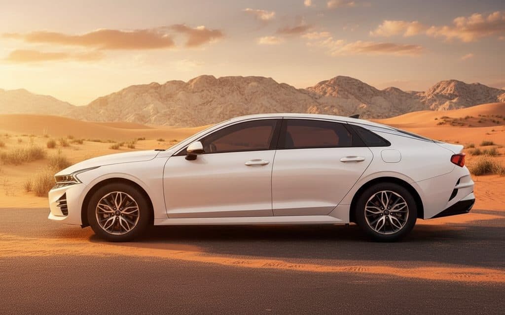 Kia K5 2023 White side profile