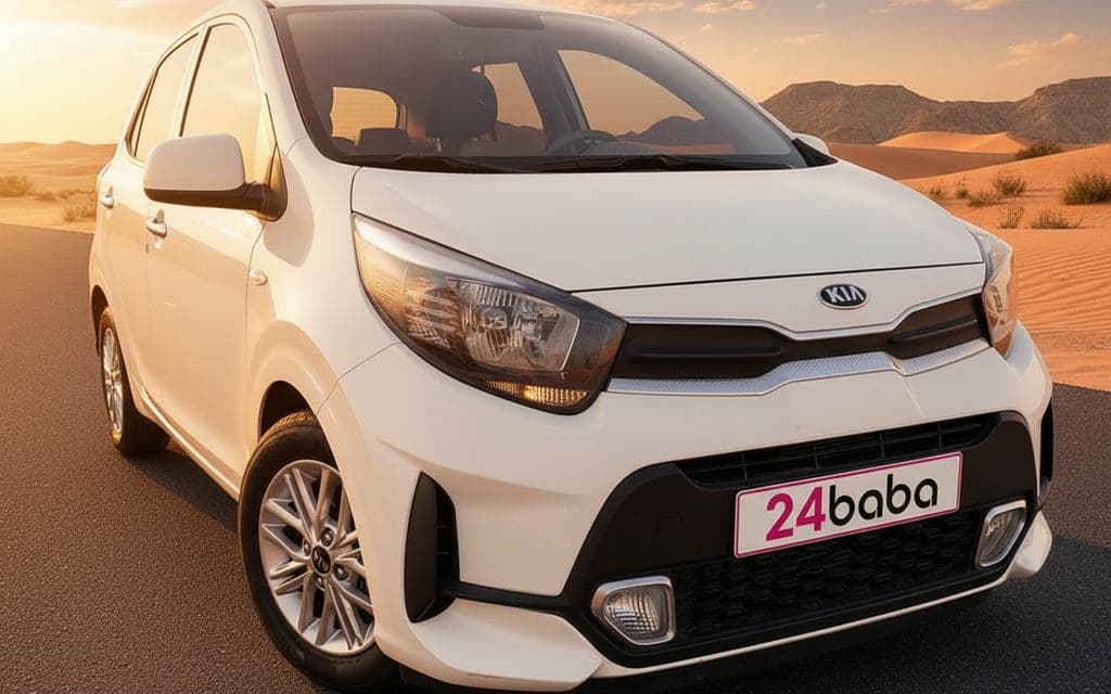 Hire Kia Morning 2021 White in Dubai
