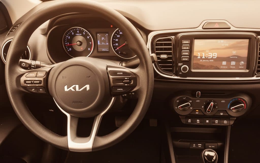 Kia Pegas 2025 interior view showing trim