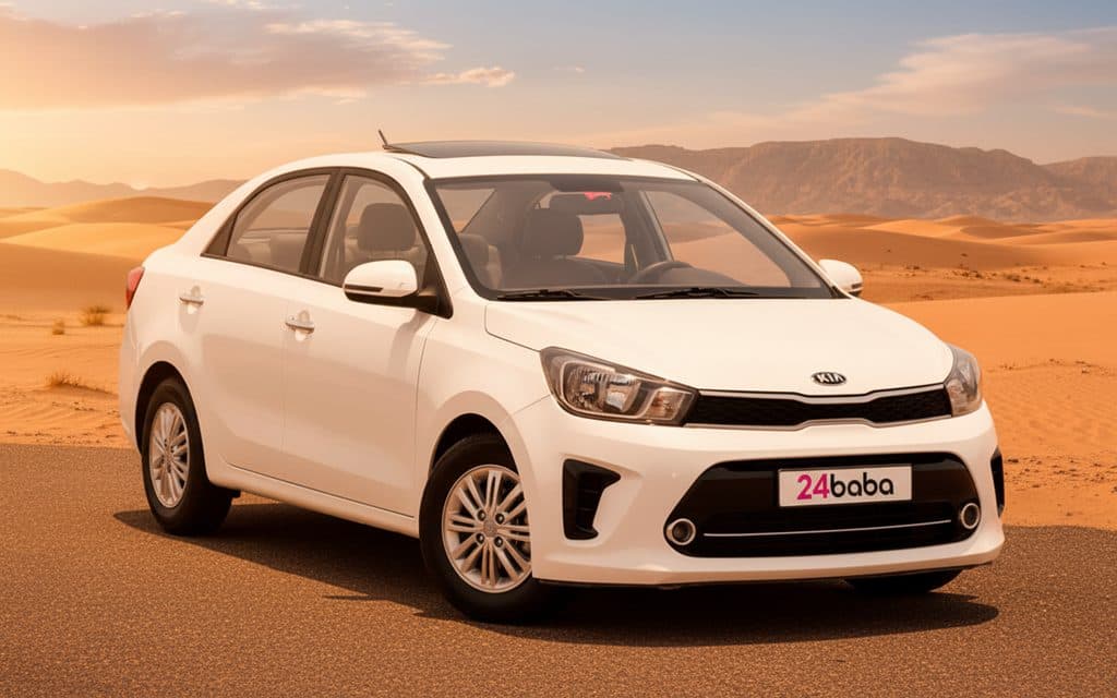 Kia Pegas 2020 White - rental in Dubai