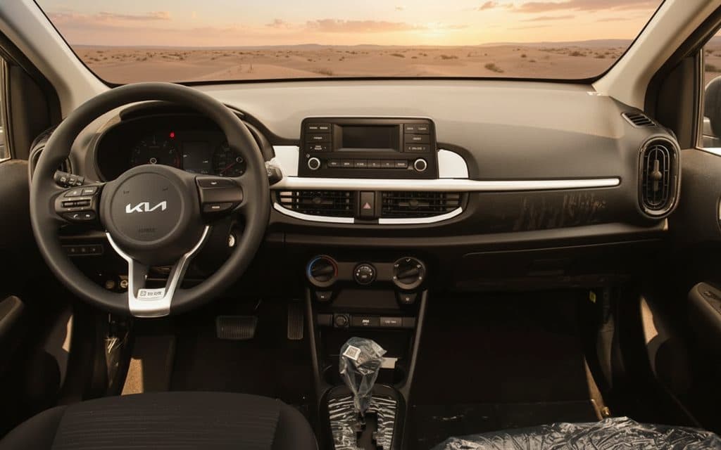 Kia Picanto 2022 dashboard and infotainment