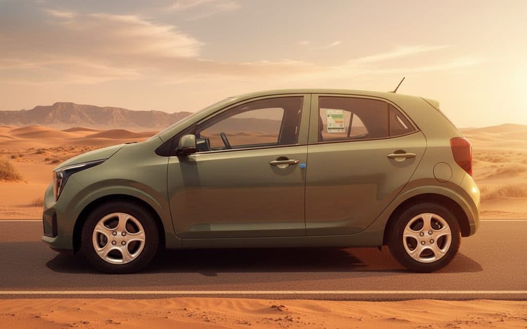 Kia Picanto 2024 Green side profile