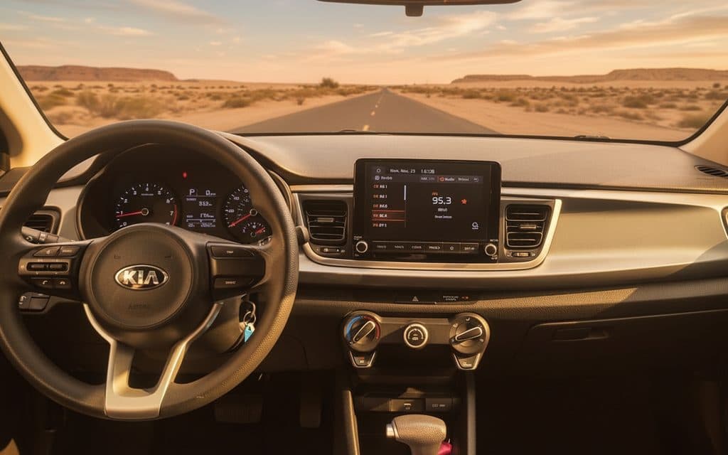 Kia Rio 2021 interior view showing trim