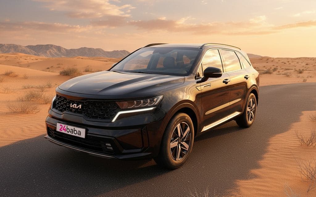 Rent Kia Sorento 2022 Black in Dubai
