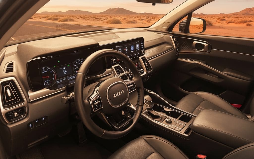 Kia Sorento 2022 interior view showing trim