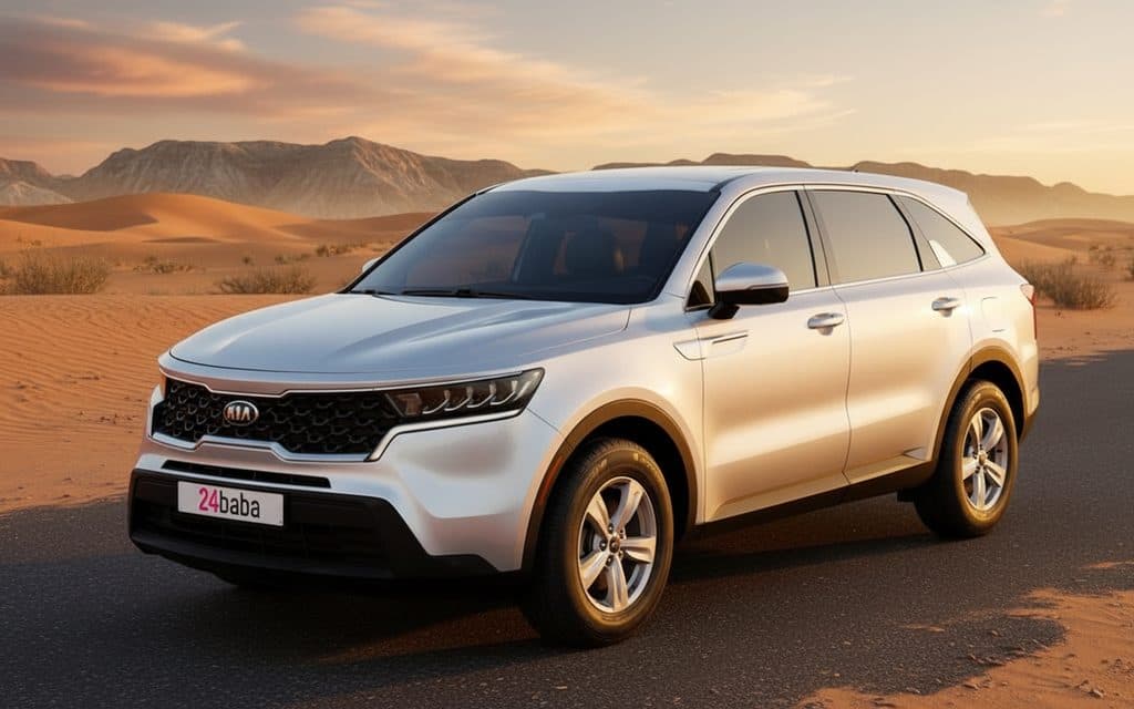 Hire Kia Sorento 2021 Silver in Dubai