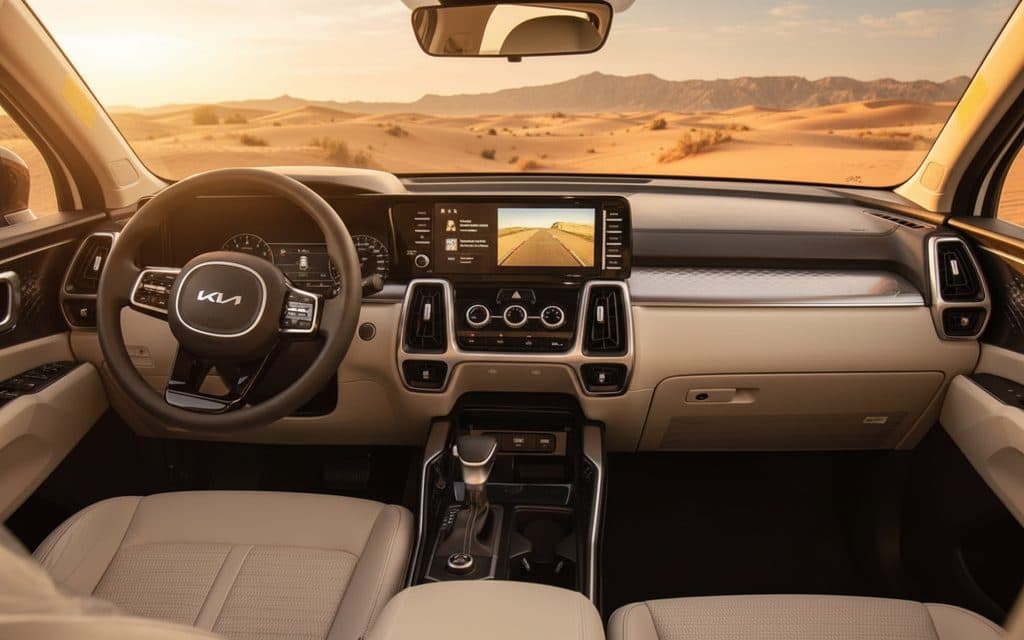 Kia Sorento 2023 interior view showing trim