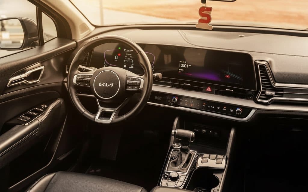 Kia Sportage 2023 interior view showing trim