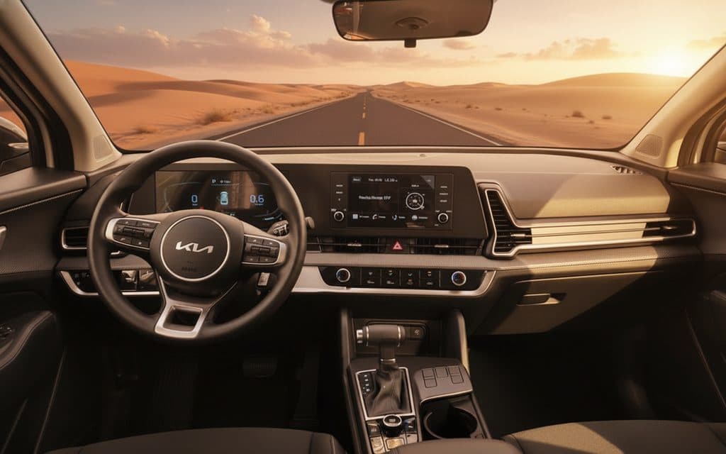 Kia Sportage 2023 interior view showing trim