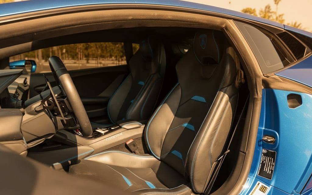 Lamborghini Huracan 2021 leather seats and cabin