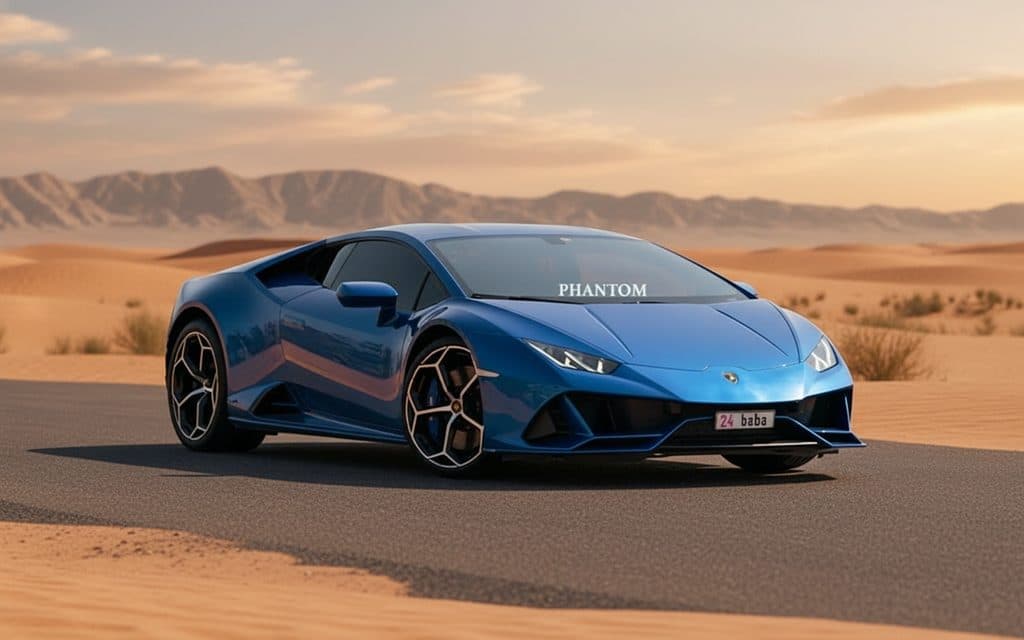 Lamborghini Huracan 2021 Blue front view with headlights