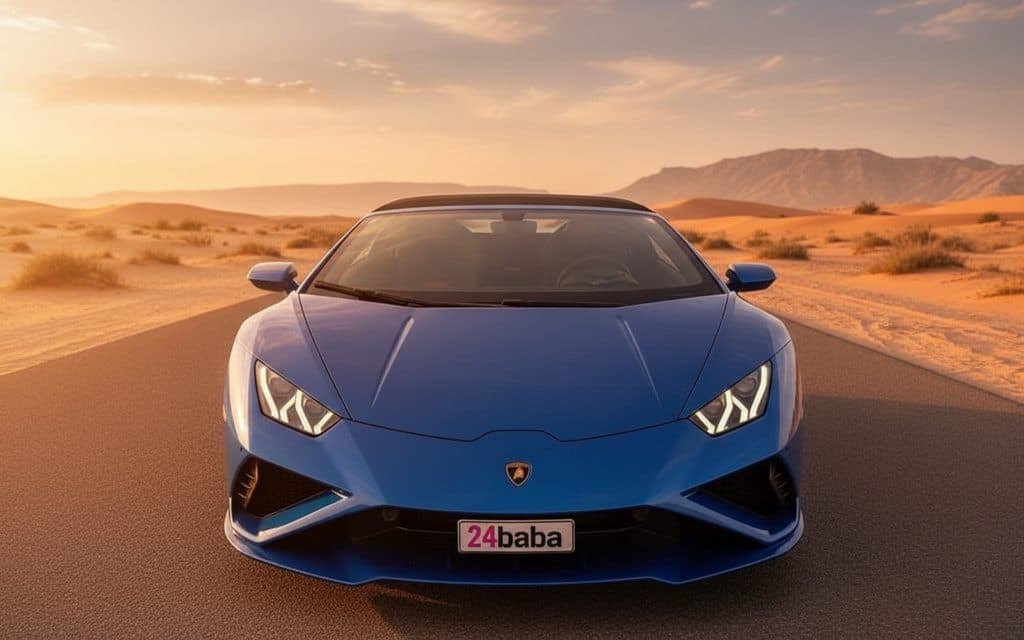Lamborghini Huracan 2022 Blue - rental in Dubai