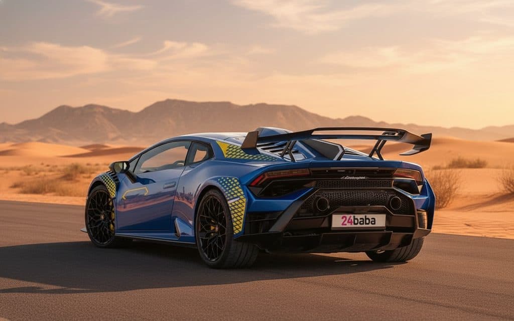 Lamborghini Huracan 2022 Blue back view