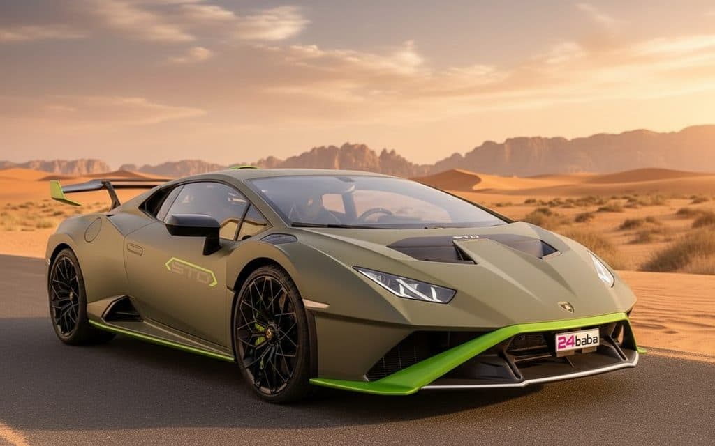 Lamborghini Huracan 2022 Grey front view with headlights