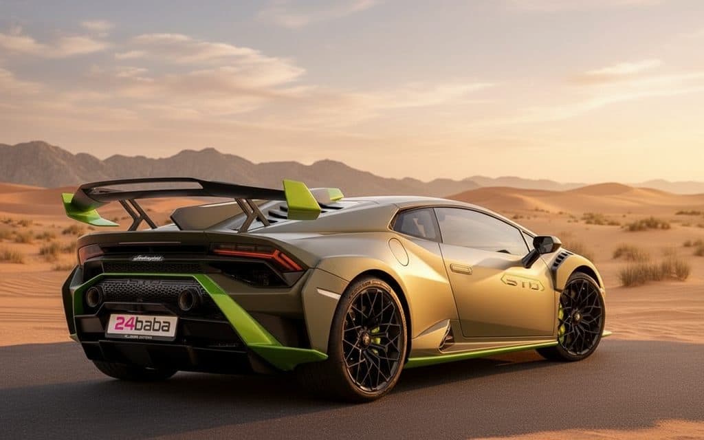 Lamborghini Huracan 2022 Grey parked outdoor scene