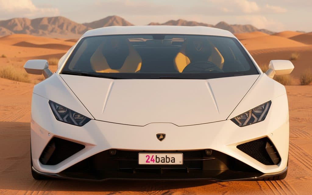 Hire Lamborghini Huracan 2024 White - rental in Dubai