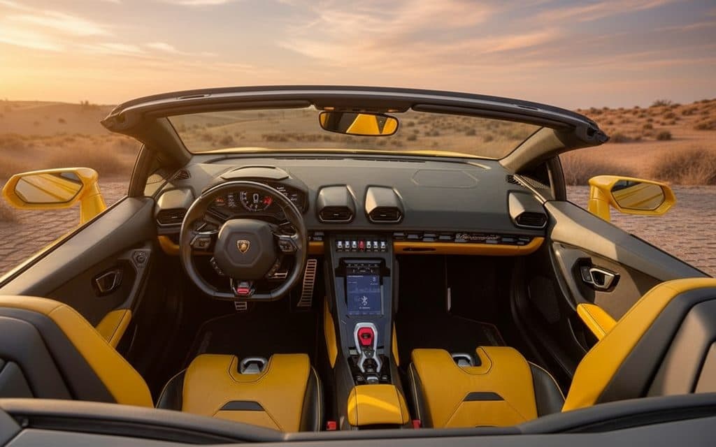 Lamborghini Huracan 2022 interior view showing trim