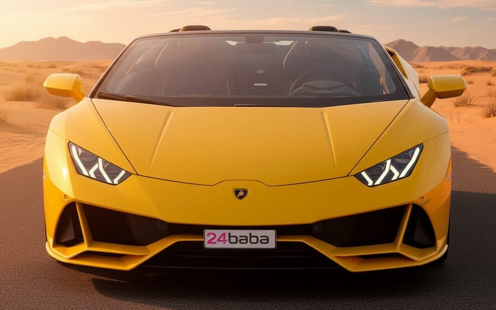 Lamborghini Huracan 2024 Yellow - rental in Dubai