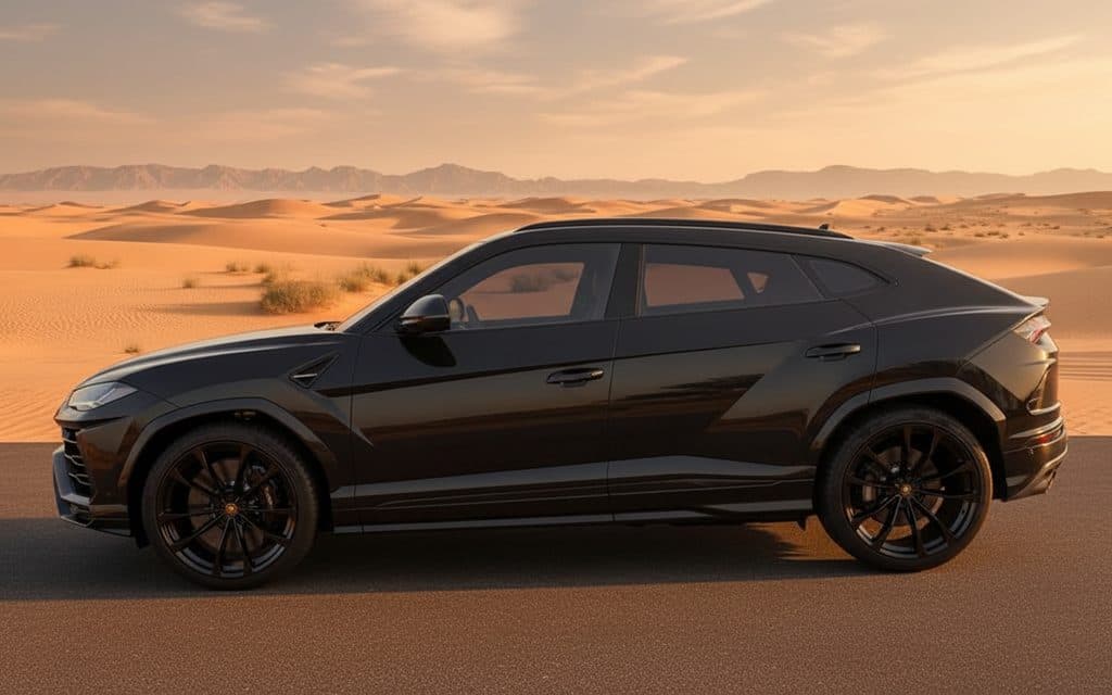 Lamborghini Urus 2022 Black side profile