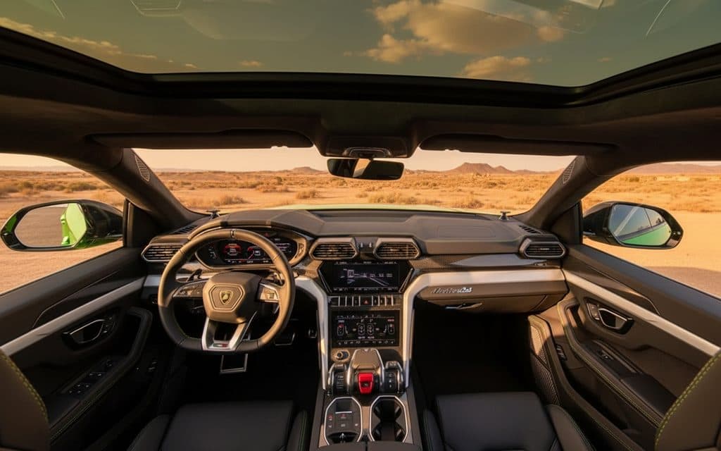 Lamborghini Urus 2021 interior view showing trim
