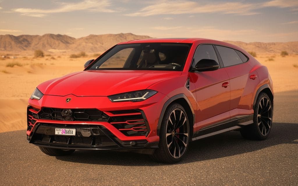 Lamborghini Urus 2022 Red rental in Dubai