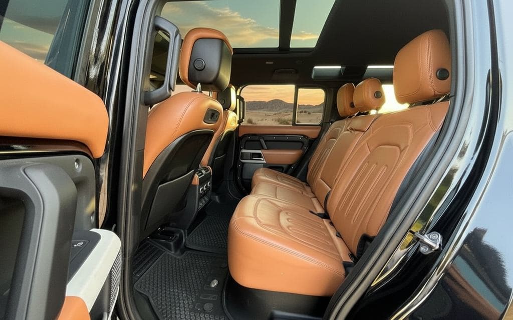 LandRover Defender 2022 leather seats and cabin