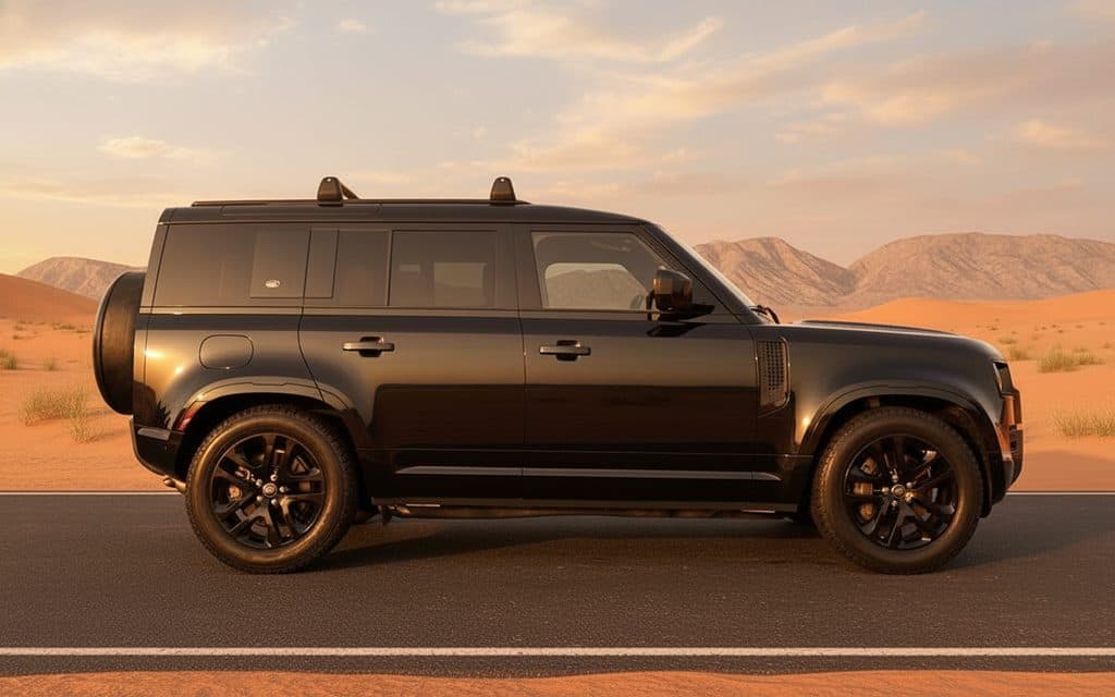 LandRover Defender 2022 Black side profile