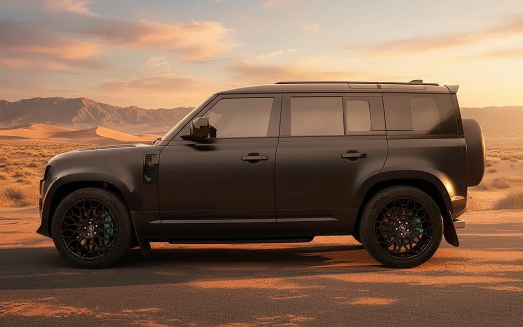 LandRover Defender 2025 Black side profile