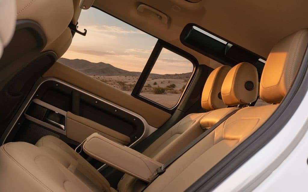 LandRover Defender 2024 leather seats and cabin