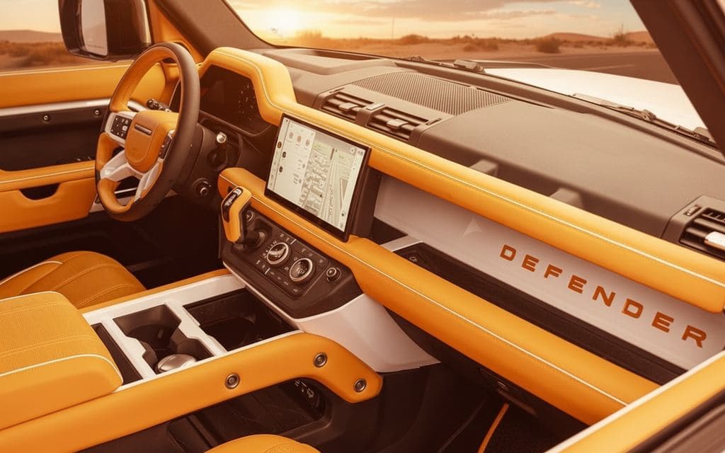 LandRover Defender 2025 interior view showing trim