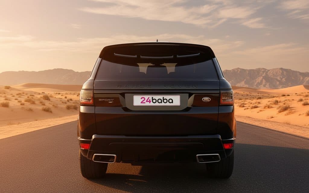 LandRover RangeRoverSport 2021 Black rear view showing taillights