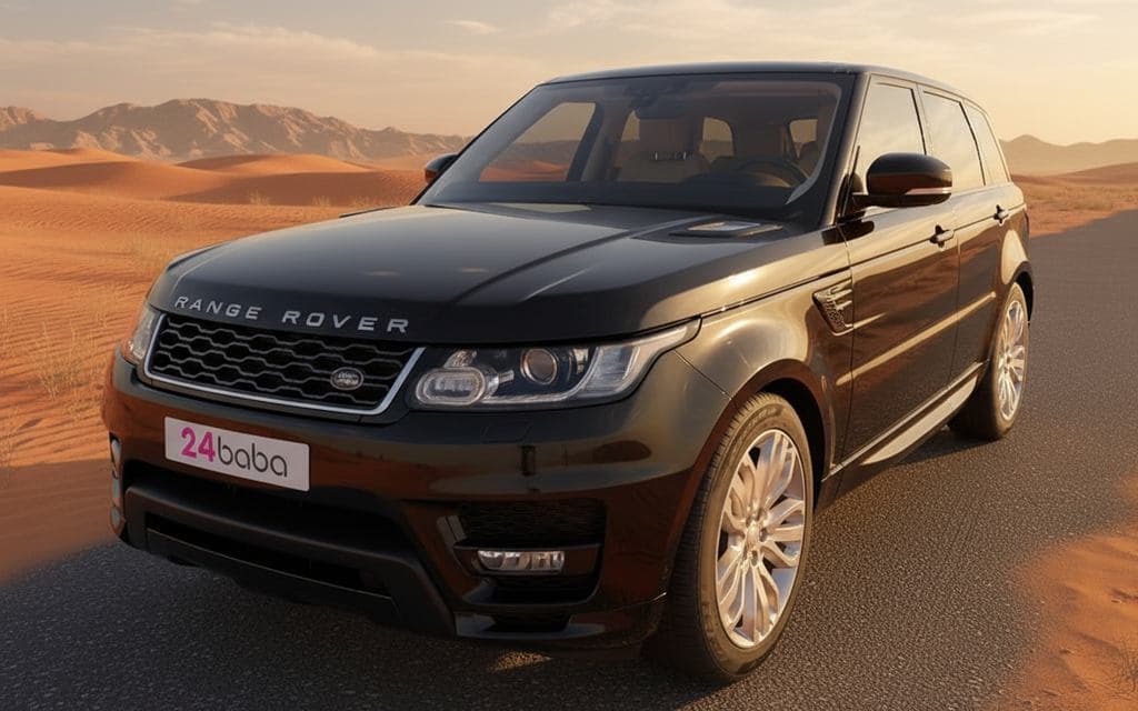 Land Rover Range RoverSport 2025 Black front view with headlights