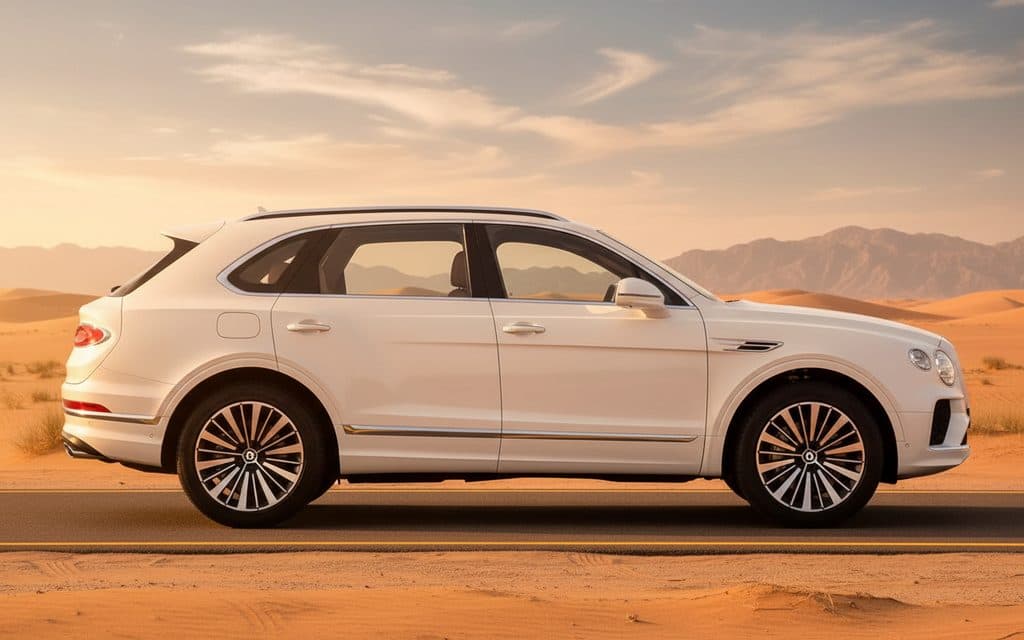Bentley Bentayga 2024 White side profile