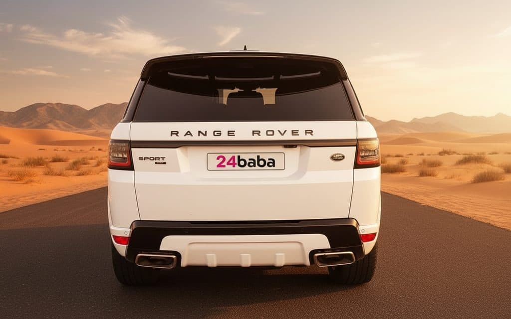 Land Rover Range Rover Sport 2022 White rear view showing taillights