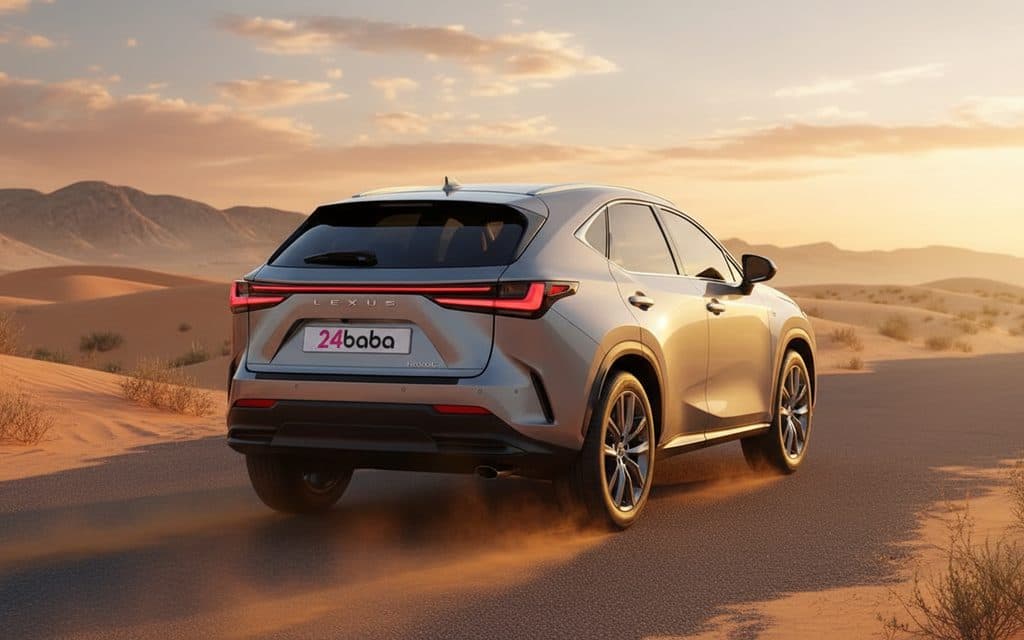 Lexus Nx 2024 Silver rear view showing taillights