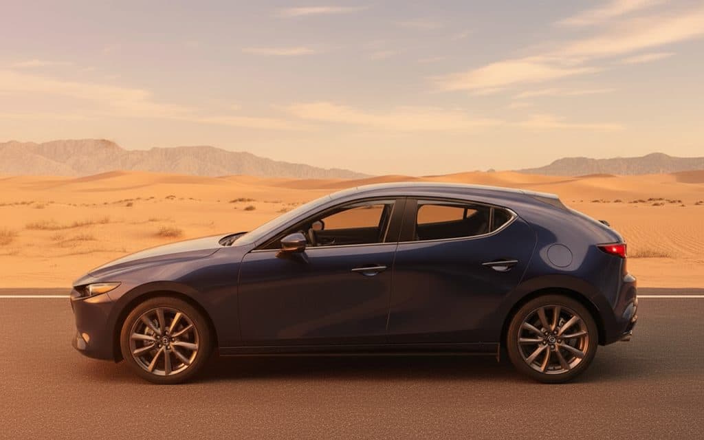 Mazda 3 2023 Blue side profile