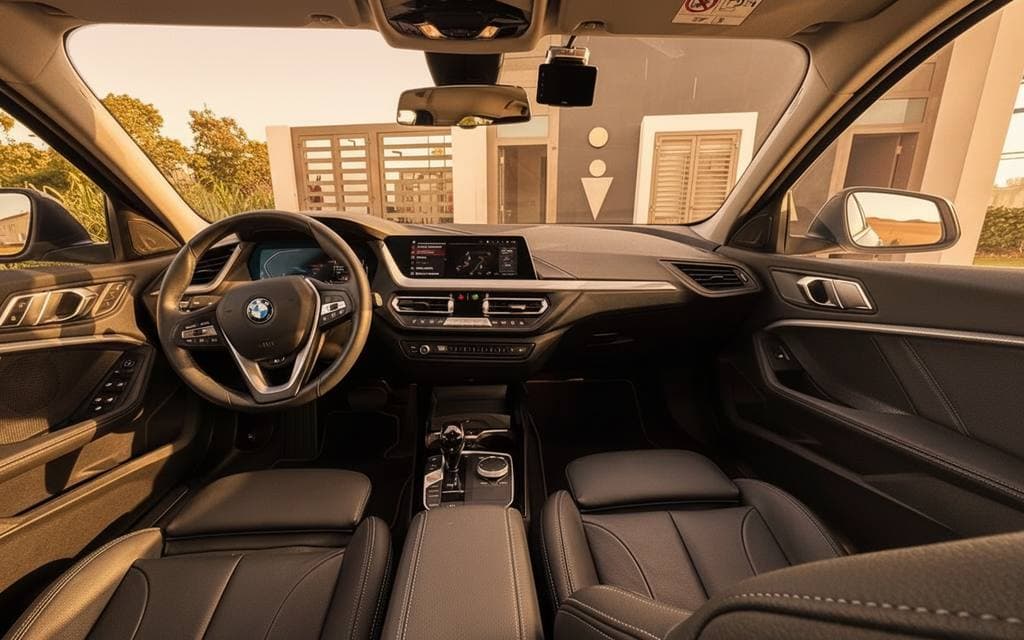 Bmw 120 2022 interior view showing trim