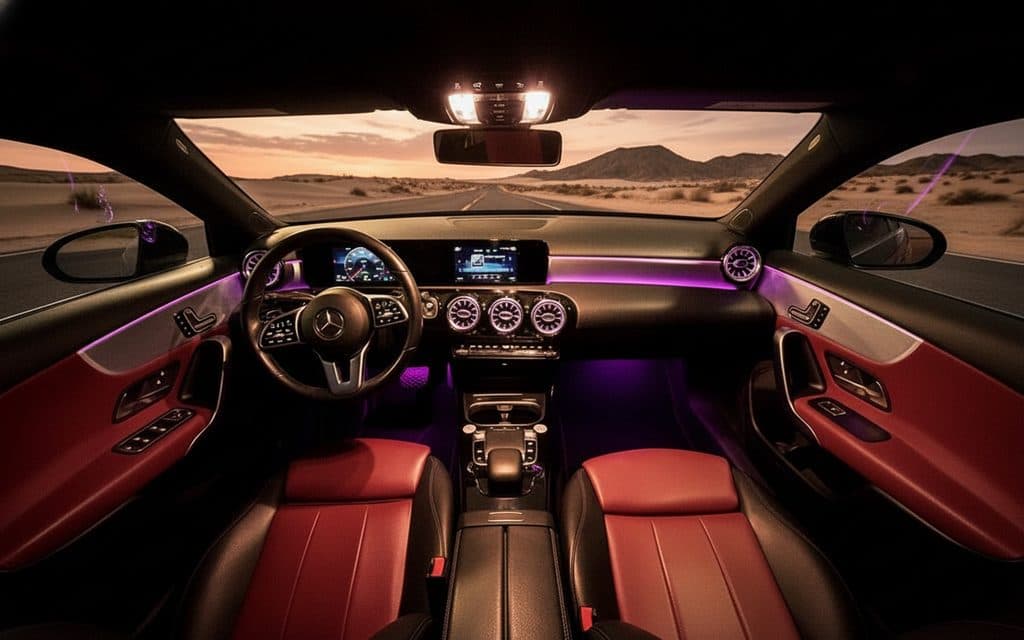 Mercedes A220 2020 interior view showing trim