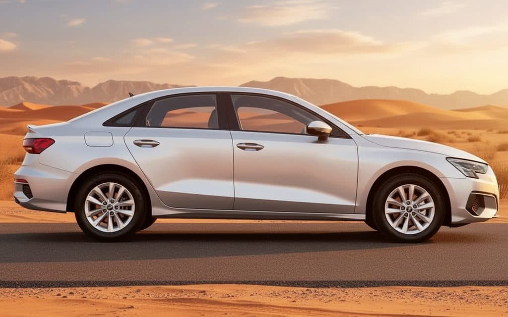 Audi A3 2024 Silver side profile