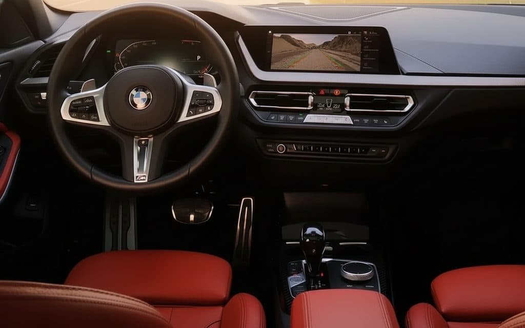 Bmw 120 2021 interior view showing trim