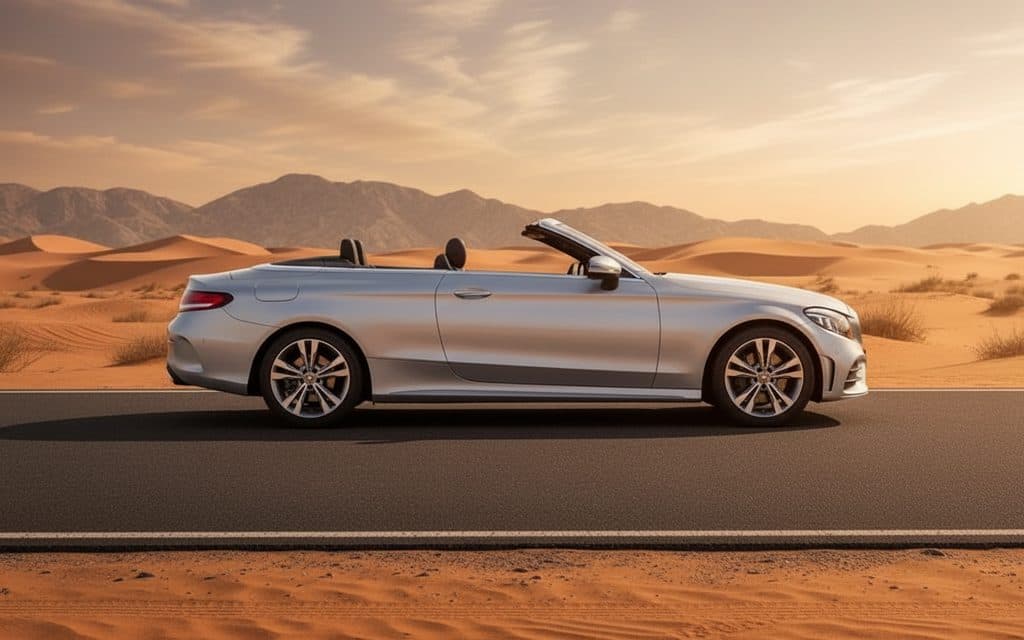 Mercedes C200 2022 Silver side profile